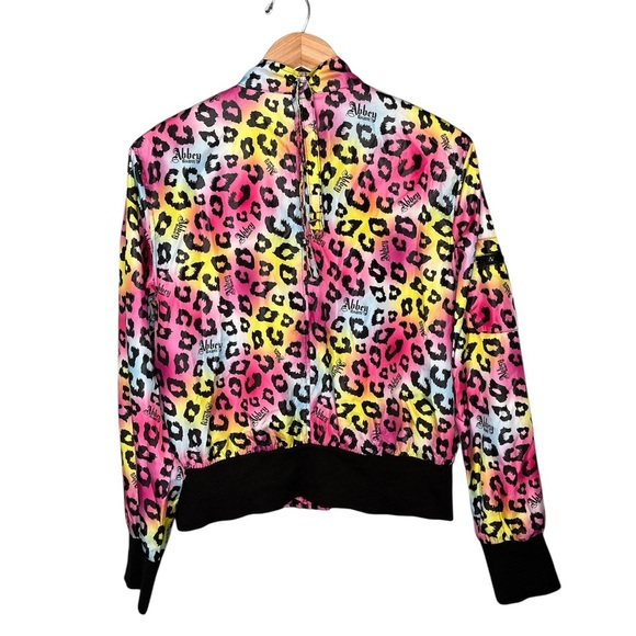 Abbey Dawn x Avril Lavigne Rainbow Leopard Full Zip Bomber x 2000s Scene Y2K - Picture 3 of 11